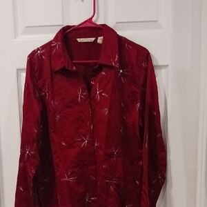 French Laundry Burgundy Embroidered Shirt